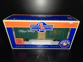 8-87017 Lionel 023922870179 Christmas Boxcar Train Box Car G Scale Happy Holidays
