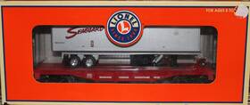 6-26043 Lionel 110121 Seaboard Flat Car With Trailer Nib