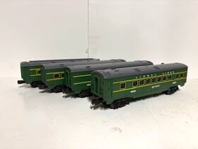 16209 Lionel 16027 16028 16029 16030 Green With Gray Roof 027 4 Car Passenger Set