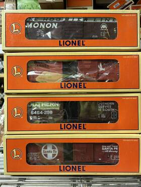 29214 Lionel 16284/19289/29213/29214 6464 Series Boxcars Lot Of 4 #2 Without Rig.boxes C-7 See Description