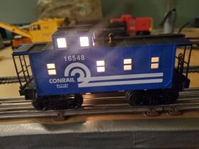 6-16548 Lionel 16548 Vintage 1993 Conrail Square Window Caboose Illuminated Ob