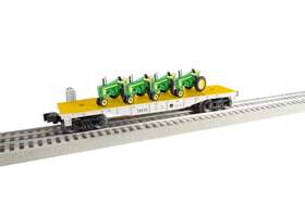 2328150 Lionel O John Deere Flatcar With Tractor Load