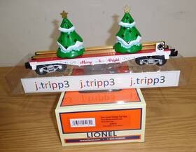 2328270 Lionel Christmas Tree Snow Flat Car O Gauge Train Merry And Bright Lights