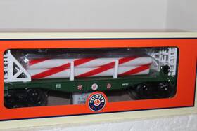 2428090 Lionel #2428090 Christmas Pepermint Railroad Transport Bulkhead Flatcar
