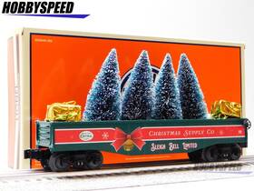 2528750 Lionel Christmas Gondola With Trees And Presents O Gauge Sleigh Bell Car New