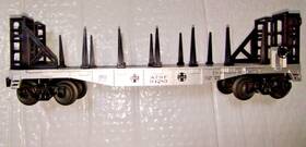 94283 Lionel 26075 Santa Fe Atsf #94283 Silver Bulkhead Flatcar