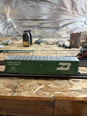 3-rail Lionel 355145 Burlington Northern Bn O Gauge Green Box Car Analog Freight