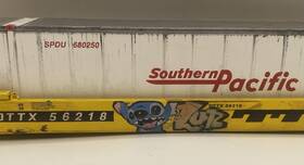 Lionel 56218 O Scale Intermodal Dttx Weathered With Hand Painted Graffiti