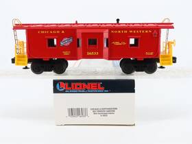 6-16533 Lionel O Gauge 3-rail Cnw Chicago North Western Bay Window Caboose 16533