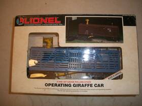6-16605 Lionel O Gauge Operating Bronx Zoo Giraffe Car With Box And Paperwork Nice