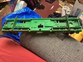 6-16656 Lionel Burlington Operating Log Dump Car O Gauge