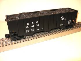 6-17153 Lionel Chesapeake And Ohio 3 Bay Hopper Car 156335 Ob Mint 1999
