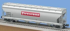 6-17196 Lionel Firestone Acf 4-bay Aluminum Body Hopper #53240- New 6-17196 Lionel Firestone Acf 4-bay Aluminum Body Hopper #53240- New