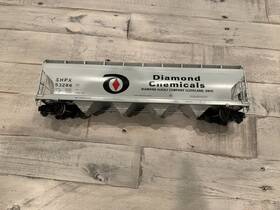 6-17197 Lionel O Gauge Diamond Chemical 4-bay Acf Hopper #53286 Nib