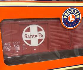 6-17280 Lionel Santa Fe Double Door Box Car With Auto Frames #600194 O-scale New
