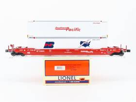6-17587 Lionel O Gauge 3-rail Sp Southern Pacific Husky Stack Well Car #513915