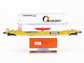 6-17589 Lionel O Gauge 3-rail Dttx Trailer Train Husky Stack Well Car #456249