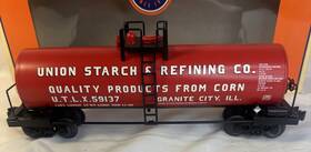 6-17927 Lionel Union Starch Refining Unibody Tank Car #59137 O Gauge