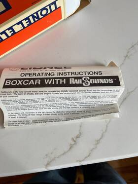 6-19219 Lionel 90th Anniversary Box Car With Diesel Railsounds Nib 1990