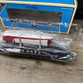 6-26078 Lionel New O Gauge 3-rail Lines Flat Car With Boat #6801