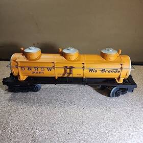 6-26198 Lionel Rio Grande 3-dome Tank Car Great Condition