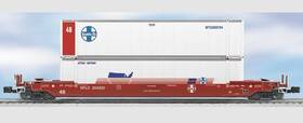 6-27529 Lionel Die-cast Santa Fe 48 Husky Stack Well Car #254221 O-scale New