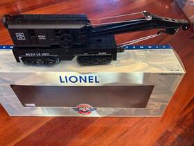 6-229869 Lionel 6-29869 Bethlehem Steel Operating 6 Wheel Crane O Guage Car New Rare
