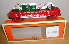 6-29894 Lionel Christmas Snow Animated Chasing Gondola Train O Gauge Santa Claus