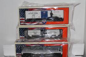 6-29998 Lionel 6-29998/39395/39388 #29998/39395/39388 Us National Guard Boxcar/flatcar/tankcar