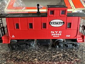 6-36566 Lionel 36566 Nyc Lighted Square Window Caboose. O/o-27 Open Box Ln