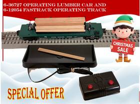 6-12054 Lionel 6-36727/6-12054 6-36727 Operating Lumber Car And Fastrack Track
