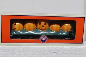6-37015 Lionel #37015 Halloween Jack-o-lantern Lighted Flatcar