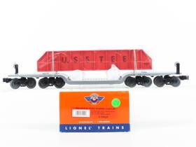 6-39424 Lionel O Gauge 3-rail Pwc 16-wheel Flat Car With Us Steel Girders