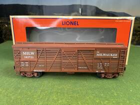6-52458 Lionel Milwaukee Road 40-ton Stock Car O Gauge Mlrc New In Box 6-52458 Lionel Milwaukee Road 40-ton Stock Car O Gauge Mlrc New In Box