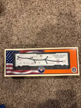 6-58274 Lionel Metca Lehigh Valley Map Boxcar O Gauge Club Car Tca Nib