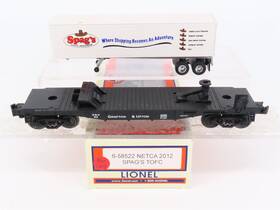 6-58522 Lionel O Gauge 3-rail G&u Grafton And Union Flat Car #62 With Spags Trailer