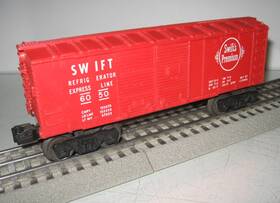 6-6050 Lionel Post War Swifts Premium Double Door Coin Slot Box Car 1962-63