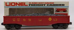 6-6272 Lionel O Gauge Santa Fe Gondola With Coal Load Ln/box