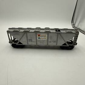 634656 Lionel 6-6346 Postwar O Gauge Alcoa Aluminum 4 Bay Covered Hopper #634656 634656 Lionel 6-6346 Postwar O Gauge Alcoa Aluminum 4 Bay Covered Hopper #634656