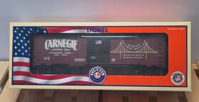6-84596 Lionel 84596 Carnegie Steel Box Car Tuscan Red