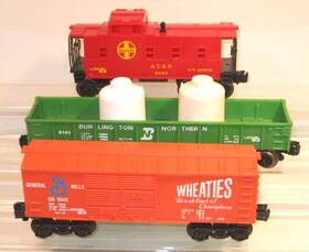 6-9040 Lionel Mixed Lot Of 3 Freight Cars 9040 9061 9141 O Guage 1970-76