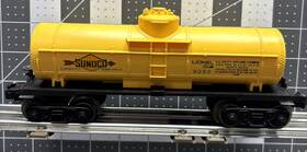 6-9050 Lionel 9050 Sunoco Yellow Tank Car O Gauge Single Dome Free Us Ship