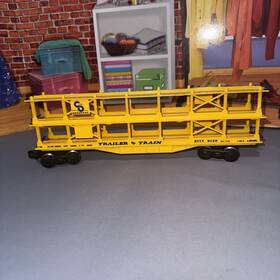 6-9126 Lionel 9126 O Chesapeake And Ohio Co Trailer Train Auto Carrier Car Yellow