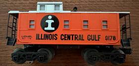 6-9178 Lionel O Gauge Illinois Central Lighted Caboose With Box