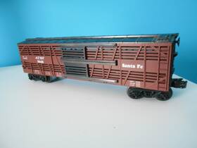 6-9448 Lionel 9448 Santa Fe Atsf Stock Car Brown/black With Split Doors 1981-82