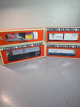 6-9483 Lionel 16911 19201 19951 Four Car Set Of Freight Cars Obs