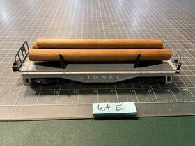6111-6121 Lionel O Train Nice Clean Gray 6111 6121 Metal Frame Flat Car With Log Load Lot E 6111-6121 Lionel O Train Nice Clean Gray 6111 6121 Metal Frame Flat Car With Log Load Lot E