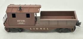 6119-50 Lionel Vintage Scarce Brown D.l. And W. Work Caboose Vg Condition With Box