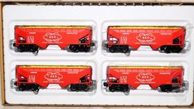 K621-8051a Lionel 621-8051 K-line Aec Hopper 4 Pack With Pulsing Lights Atomic Energy Commission O