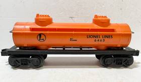 6465-160 Lionel Nice Postwar Lines #6465 Tank Car - Orange